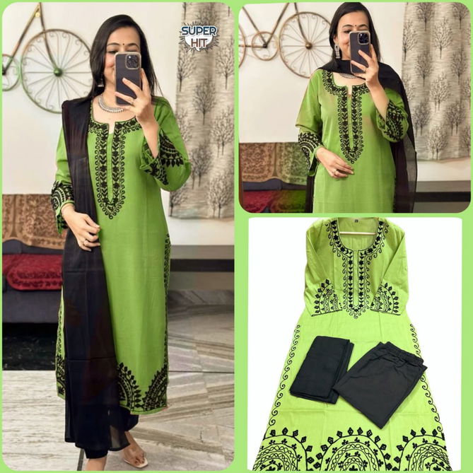 Kalaai Cotton Embroidery Kurti With Bottom Dupatta Wholesale Shop In Surat
